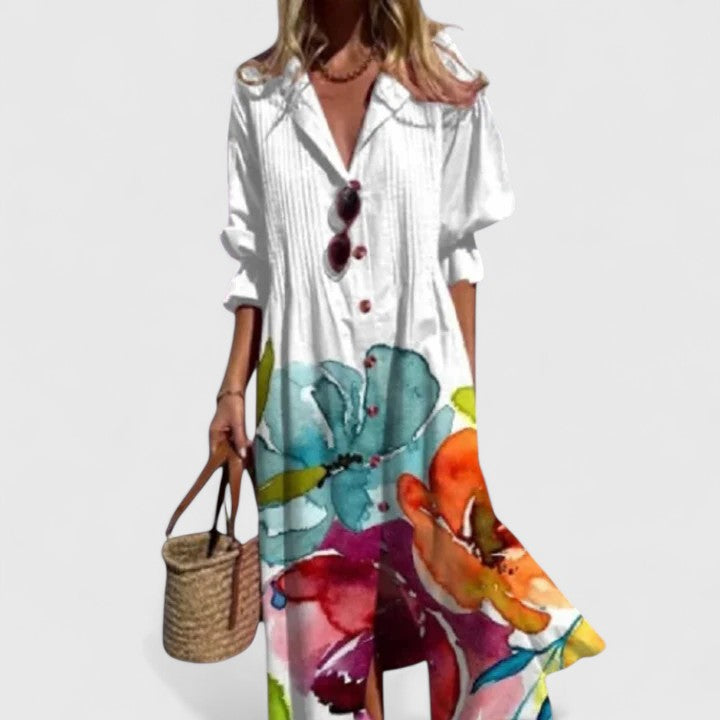 Abito Donna Stile Boho Svolazzante Casual Estivo