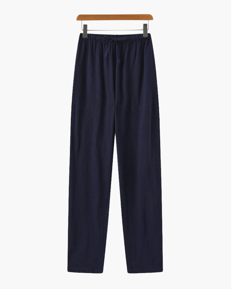 Set Coordinato Uomo in Lino Camicia e Pantaloni Slim