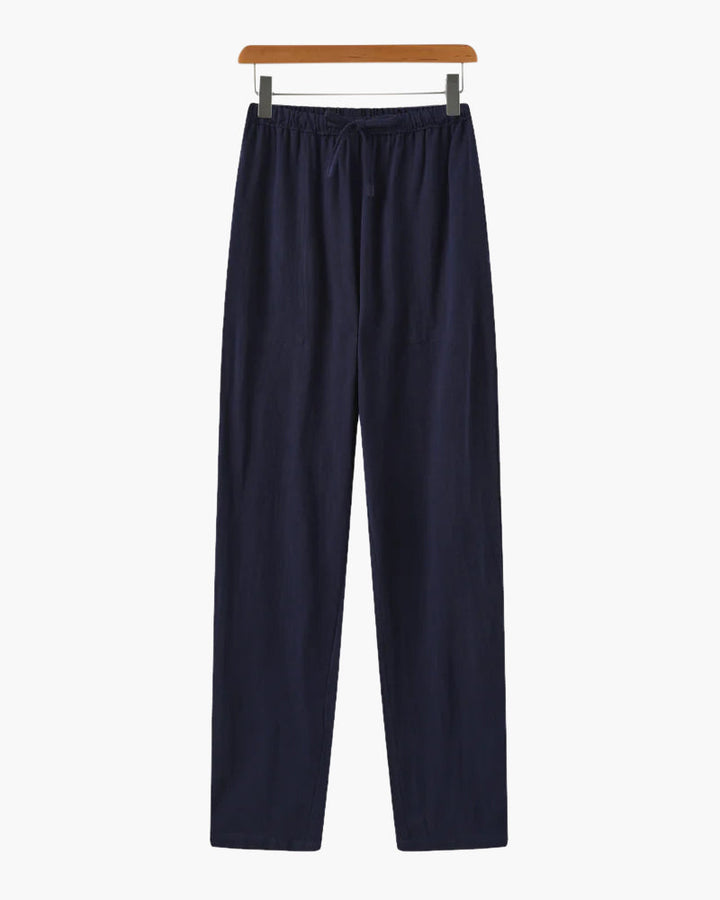 Set Coordinato Uomo in Lino Camicia e Pantaloni Slim
