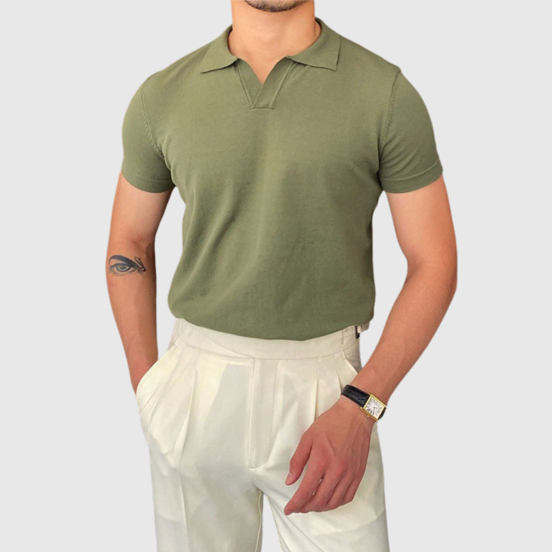 Polo Uomo con Scollo a V Vestibilità Classica - Vesarelli