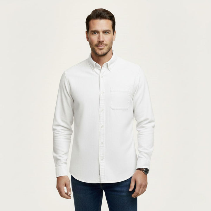 Camicia Uomo in Cotone Jeans Stile Casual