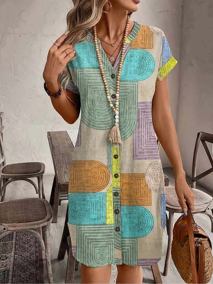 Abito Donna Geometrico Vestibilità Classica - Vesarelli