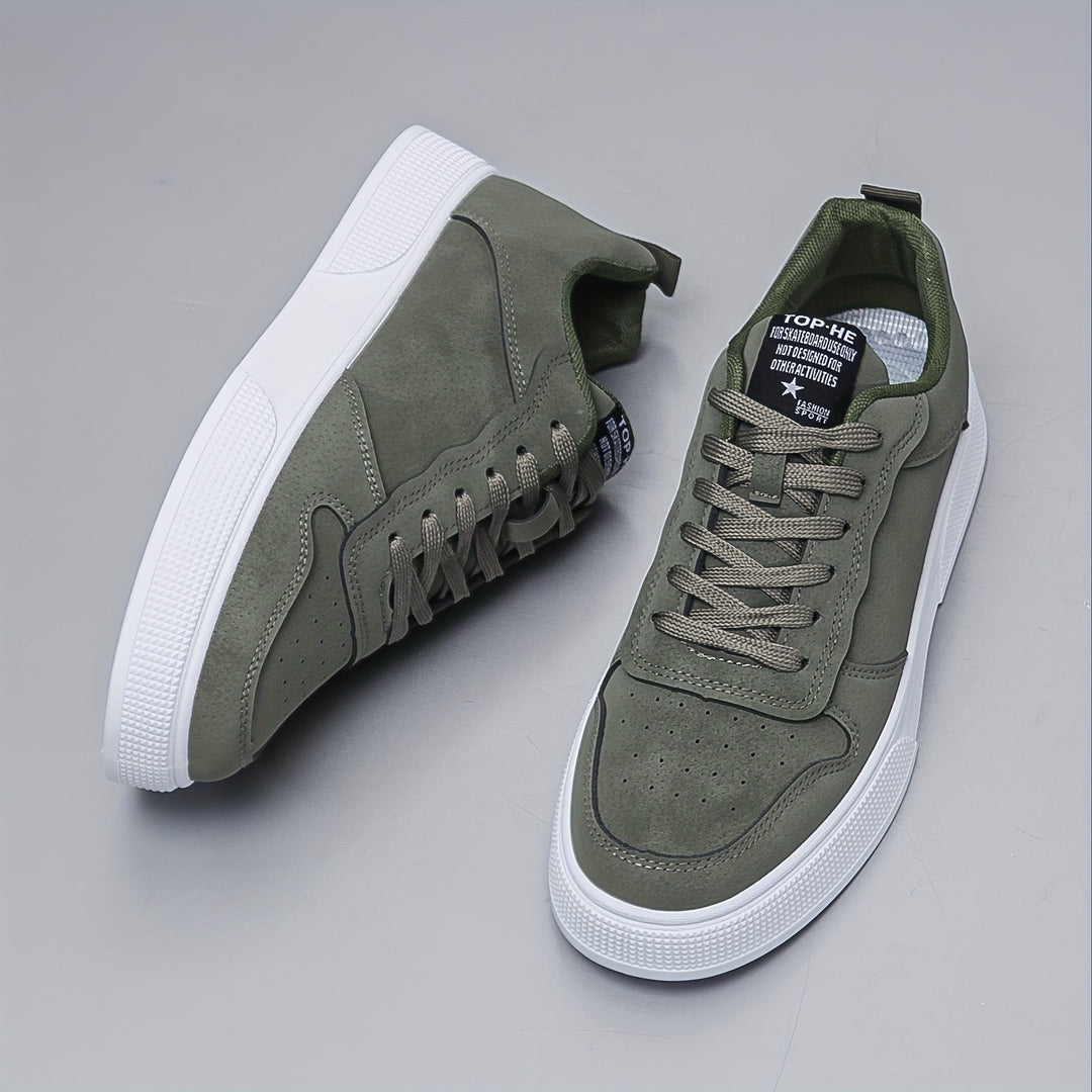 Sneakers Uomo Basse Tessuto Tinta Unita