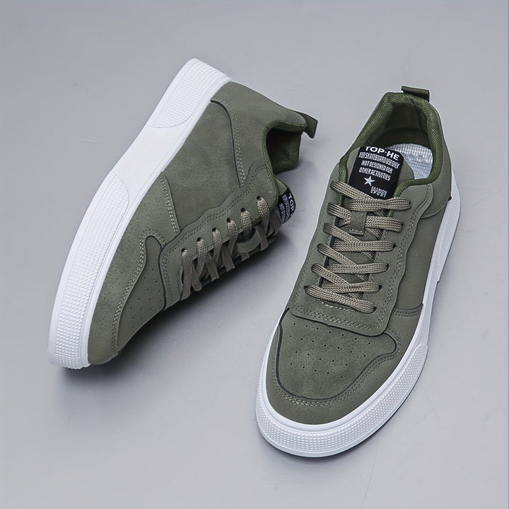 Sneakers Uomo Basse Tessuto Tinta Unita