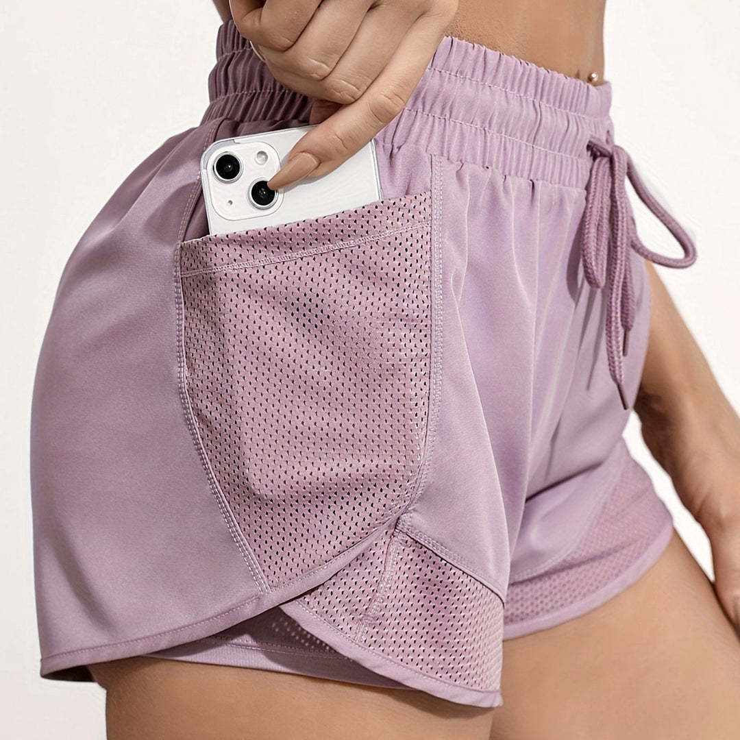 Pantaloncini Donna Sportivi Tessuto Tecnico Vestibilità Slim
