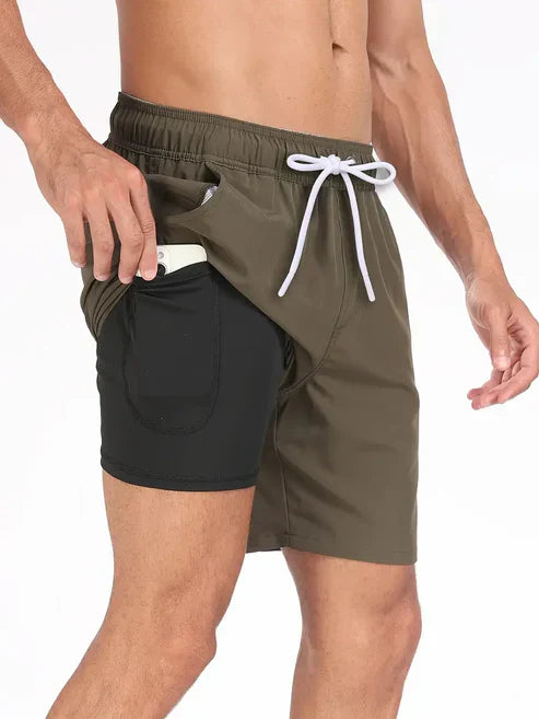 Pantaloncini Uomo Sportivi Asciugatura Rapida Vestibilità Comoda