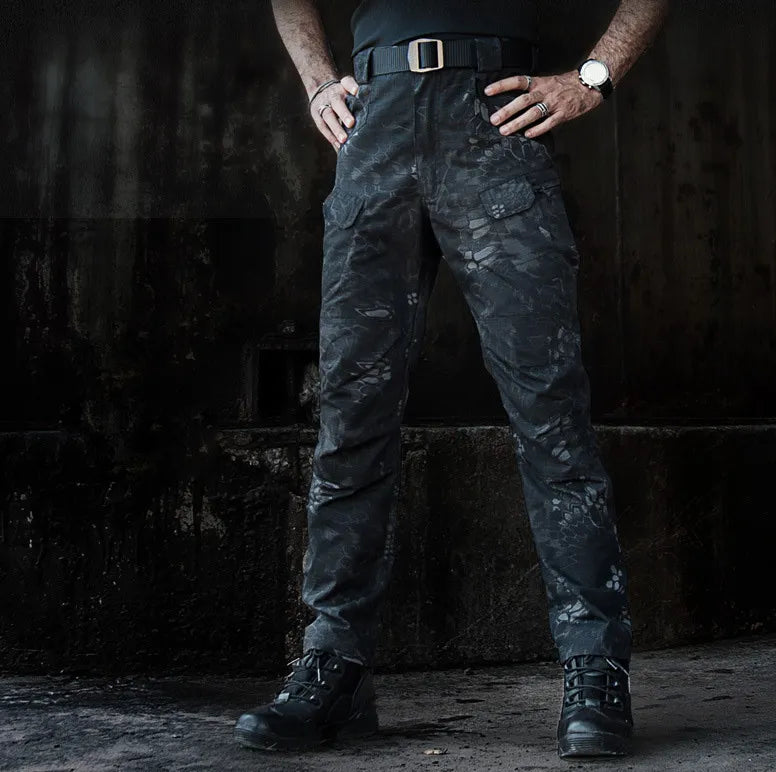 Pantaloni Cargo Uomo Tessuto Resistente Vestibilità Regular