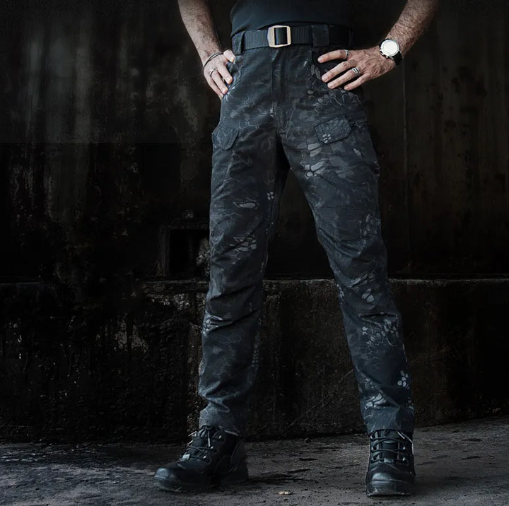 Pantaloni Cargo Uomo Tessuto Resistente Vestibilità Regular