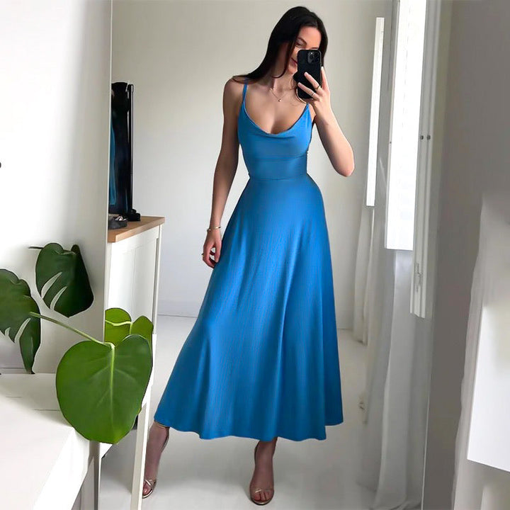 Abito Lungo Donna Tessuto Leggero Vestibilità Fresca - Vesarelli