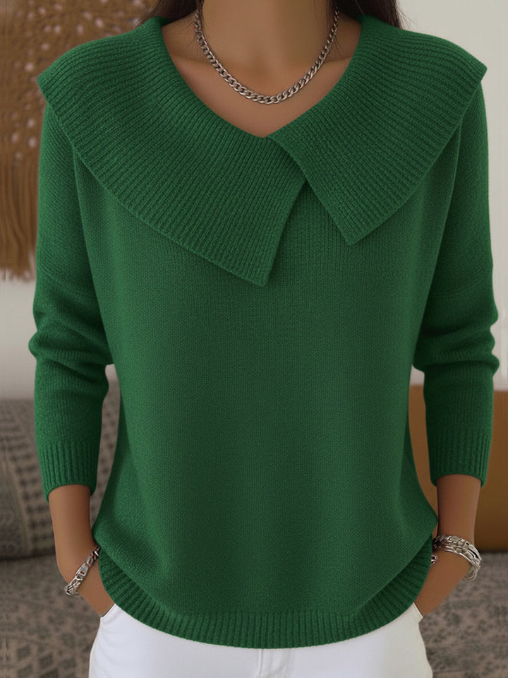 Maglione Donna Collo a Coste Maniche Lunghe Elegante
