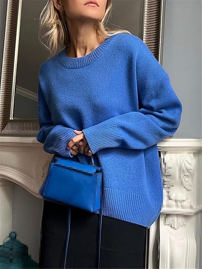 Maglione Donna Cashmere Effetto Lino Casual