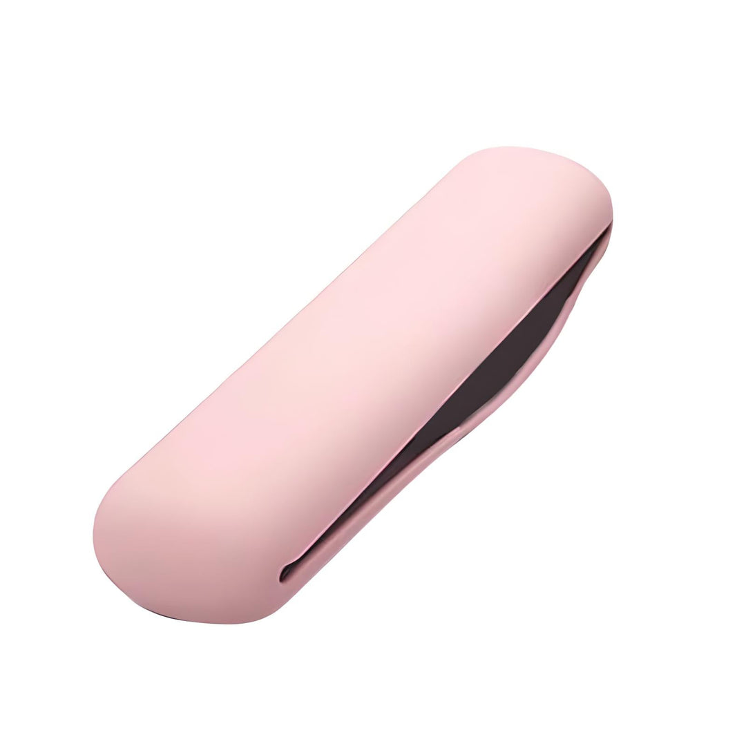 Clip per capelli rosa in plastica, design minimalista e moderno, accessorio moda donna, fermaglio elegante per acconciature, stile versatile.