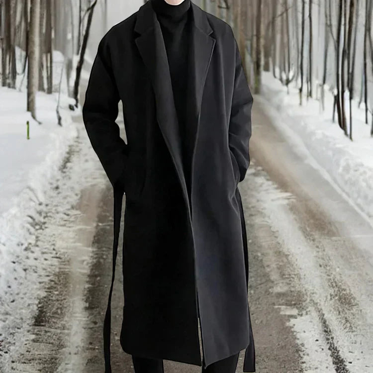 Cappotto Lungo Uomo in Lana Resistente e Confortevole