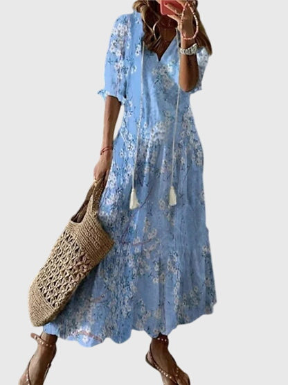Abito Donna Stile Boho Vintage Estivo Linea Ampia