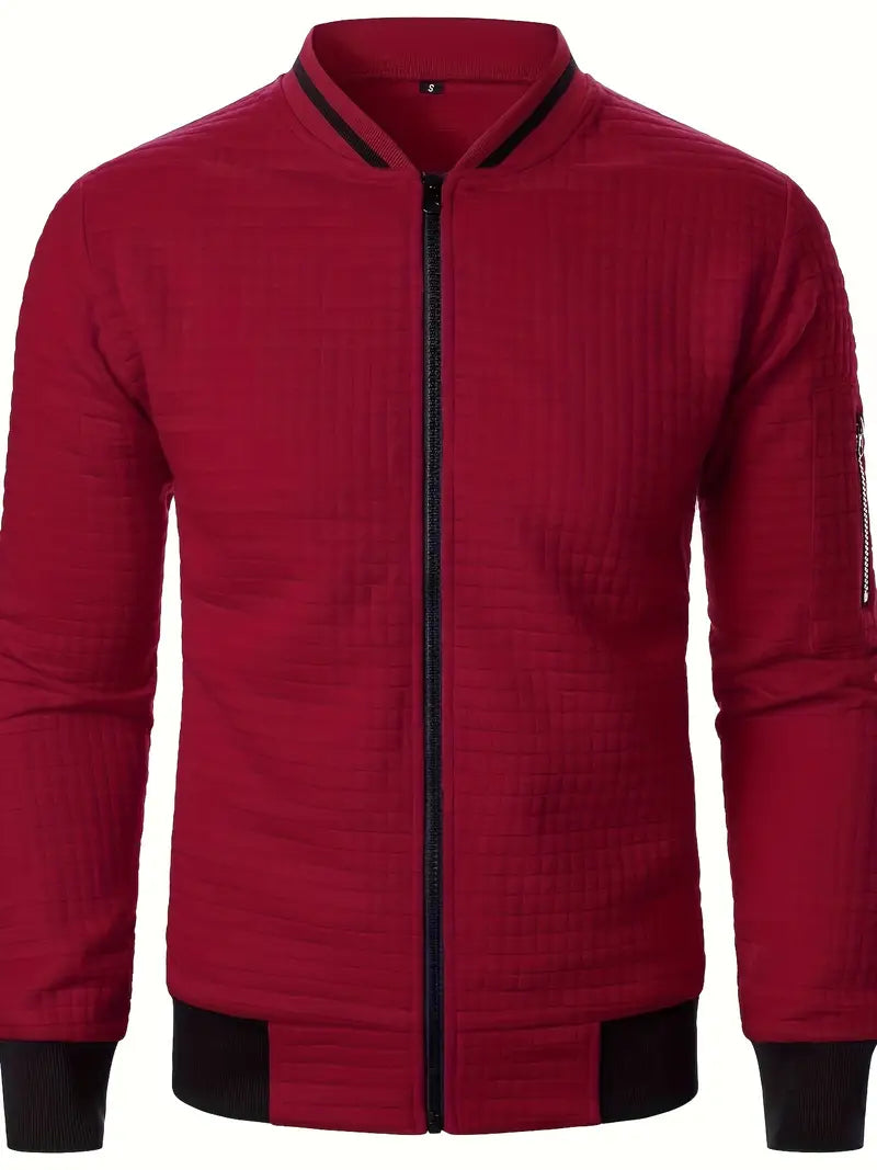 Giacca Uomo Leggera con Cerniera Manica Lunga Casual