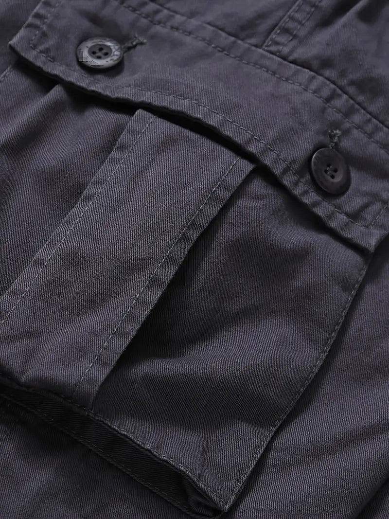 Pantaloni Cargo Uomo Cotone Comodi Vestibilità Regolare