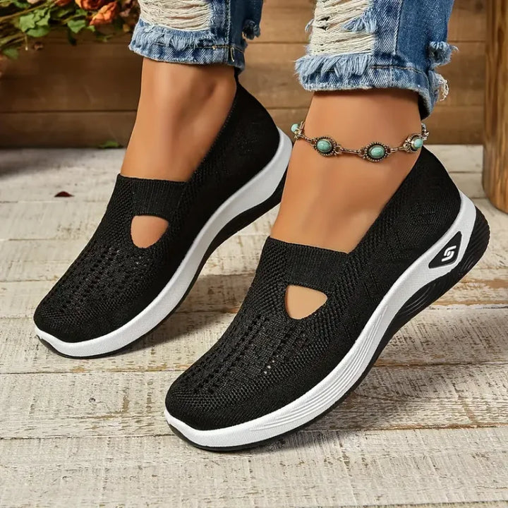 Scarpe Slip On Donna in Maglia Traspirante Leggere Quotidiane