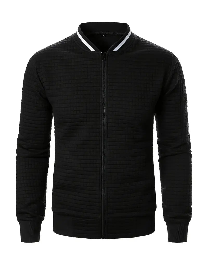 Giacca Uomo Leggera con Cerniera Manica Lunga Casual