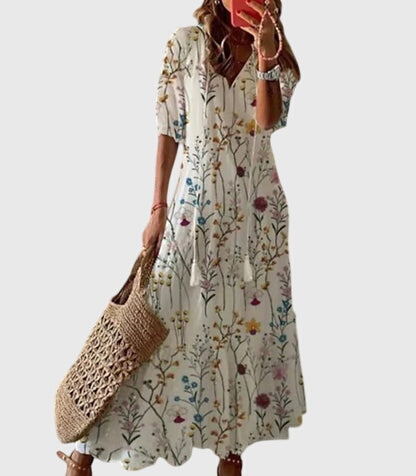 Abito Donna Stile Boho Vintage Estivo Linea Ampia