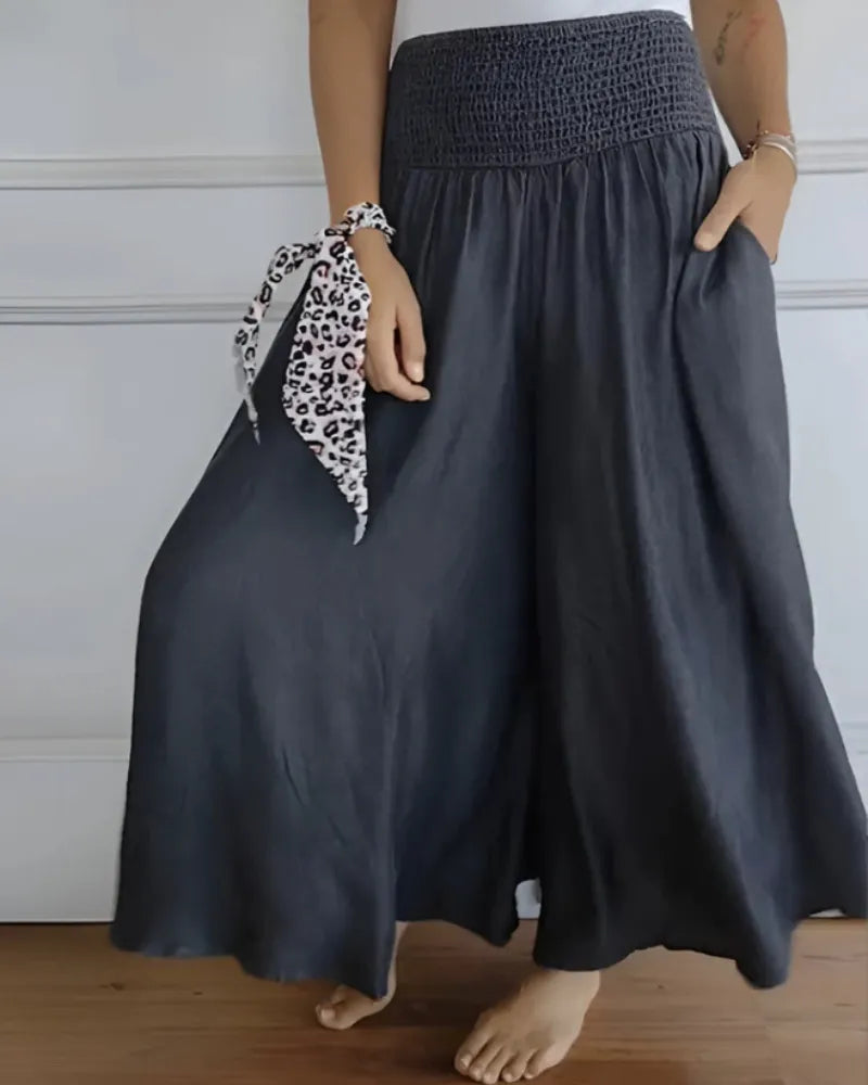 Pantaloni Culottes Donna Leggeri Larghi Comodi