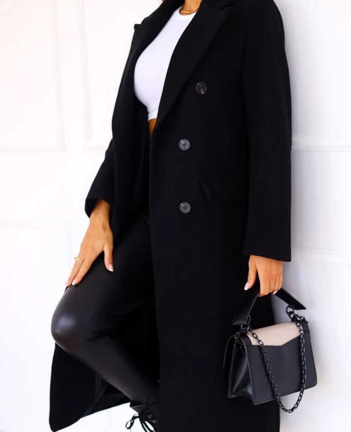 Trench lungo Donna Aderente Tessuto Confortevole Autunno Inverno