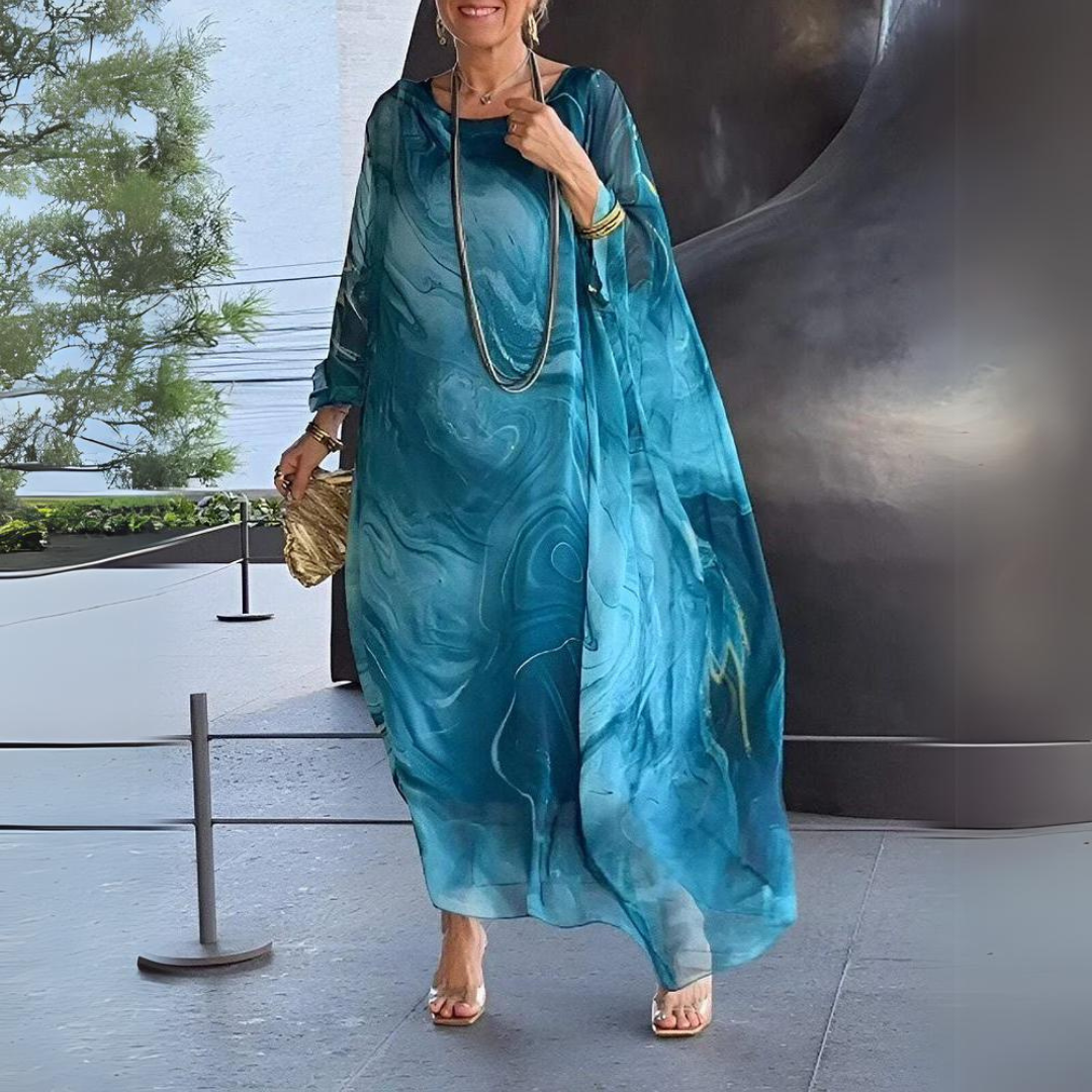 Abito Donna in Seta e Chiffon Elegante