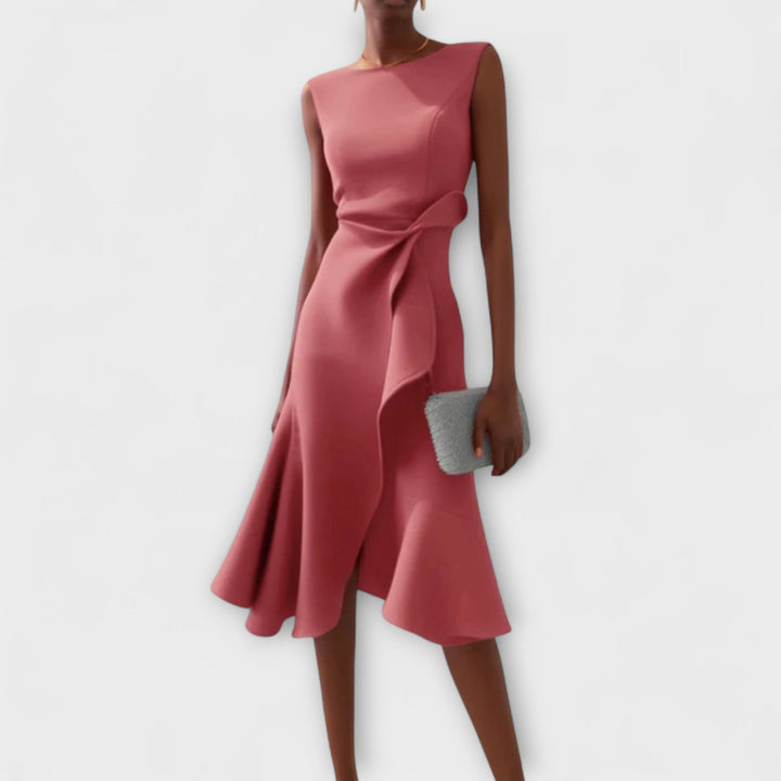Abito Midi Donna Linea Femminile Stile Sofisticato