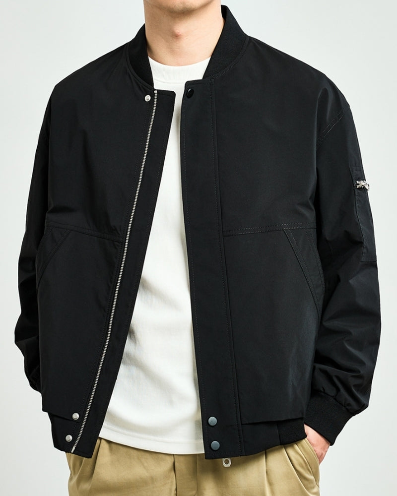 Giacca Bomber Uomo Tessuto Leggero Vestibilità Comfort