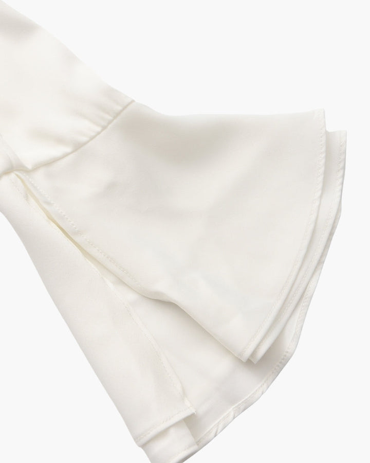 Abito Midi Donna con Rouches Bottoni Perla Vestibilità Fluida