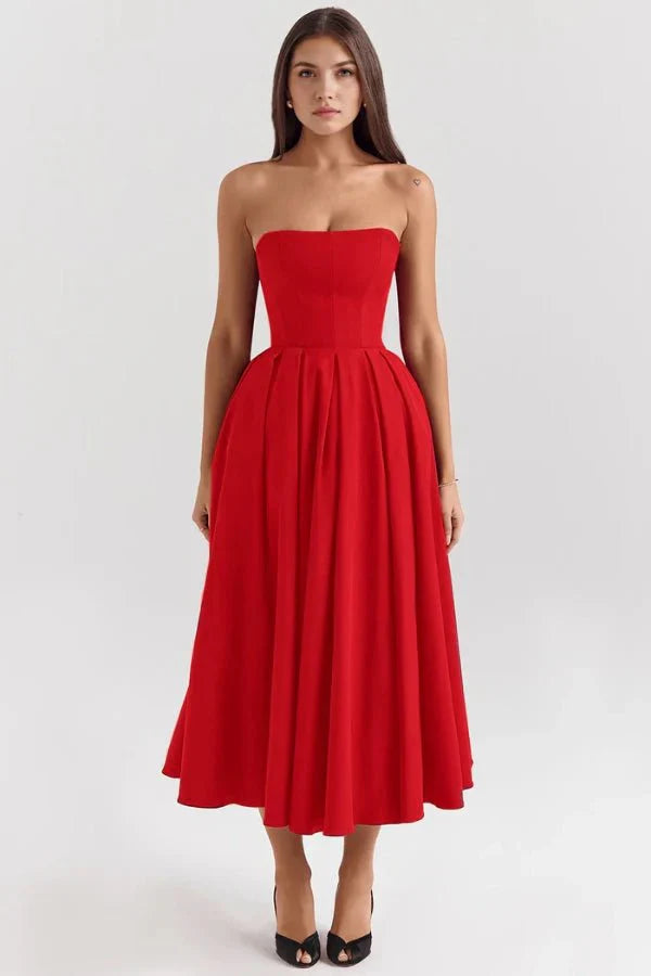 Abito Lungo Donna Stile Elegante Scivolato