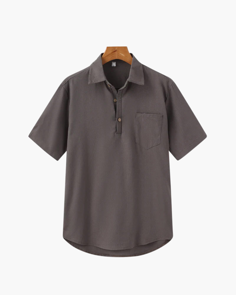 Polo Uomo in Lino Comfort Estivo Stile Essenziale
