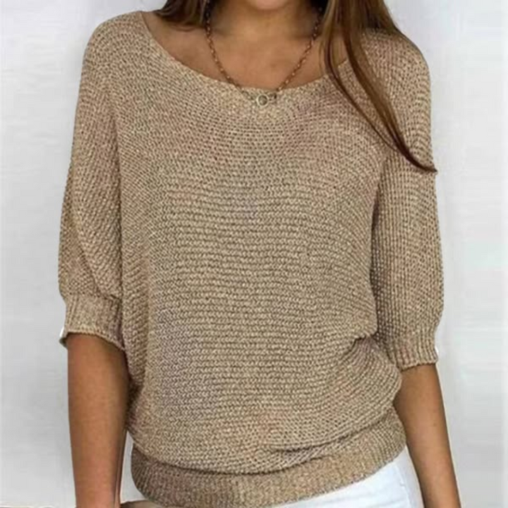 Maglione Donna Casual Scollo a Barca Vestibilità Comoda