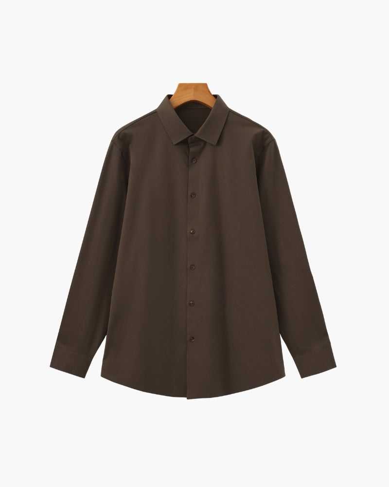 Camicia Uomo Cotone Elasticizzato Vestibilità Moderna