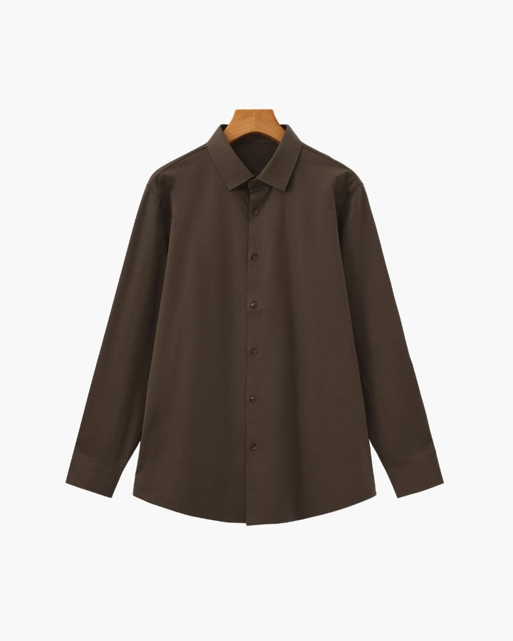 Camicia Uomo Cotone Elasticizzato Vestibilità Moderna