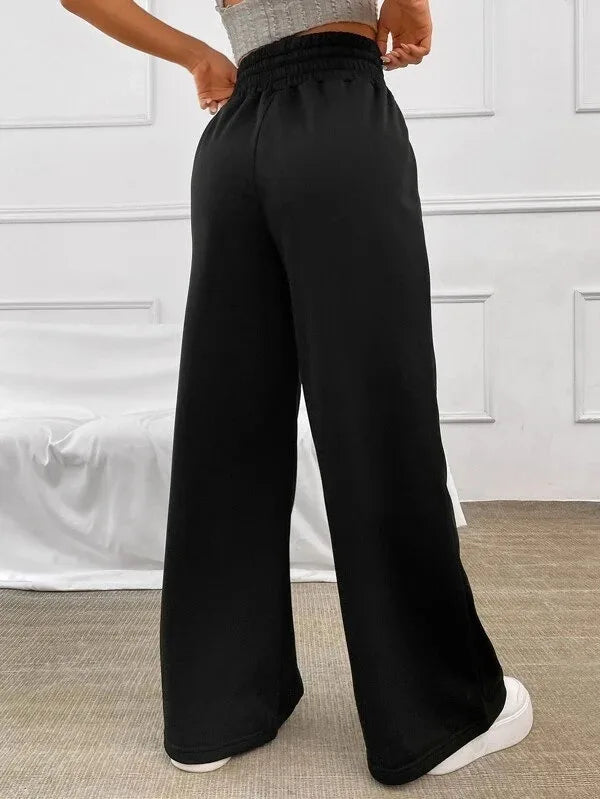 Pantaloni Donna Leggeri Vita Alta Vestibilità Comoda Ampia