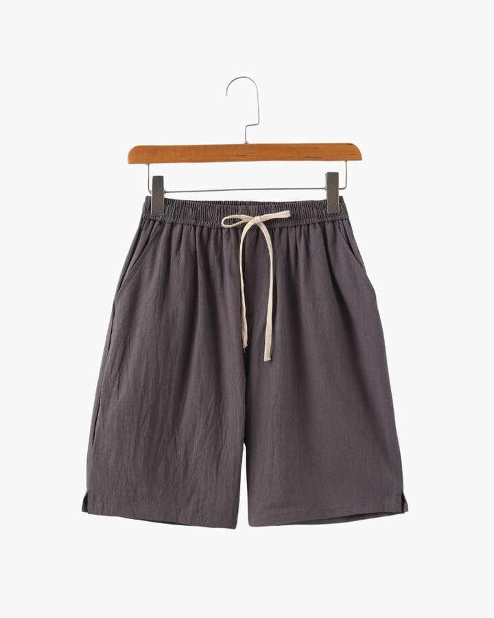 Shorts Uomo in Lino Traspiranti Vita Elastica