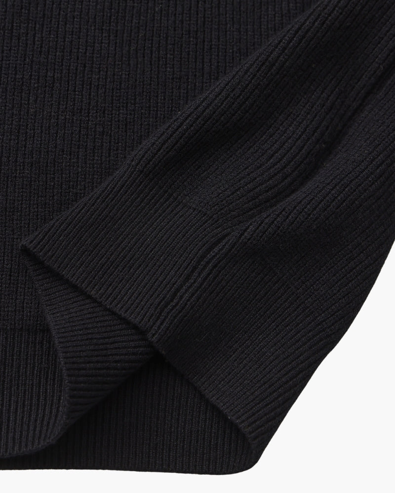 Pullover Uomo Mezzo Zip Maglia Tecnica Strutturata