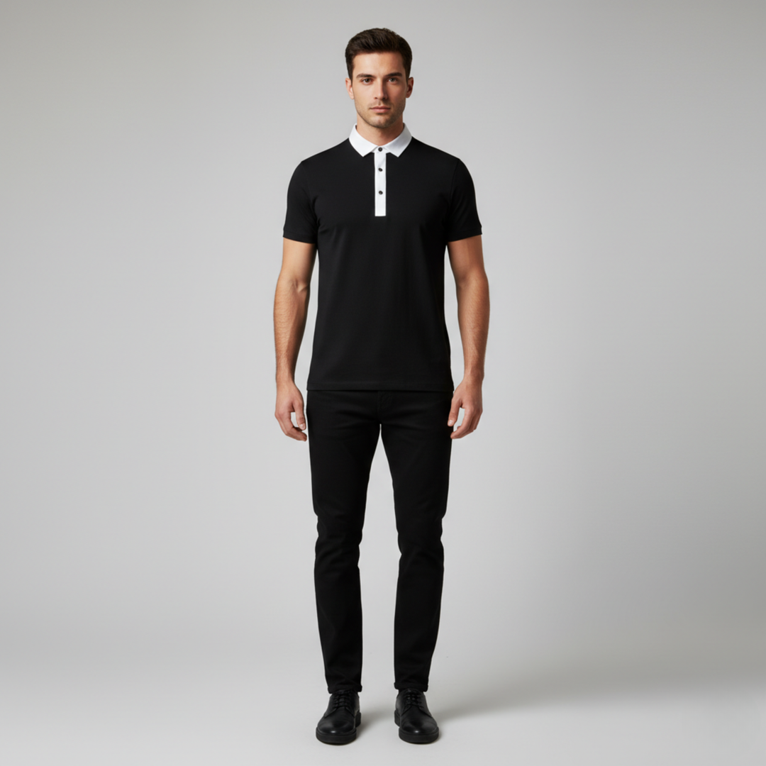 Polo Uomo Casual Elegante Manica Corta