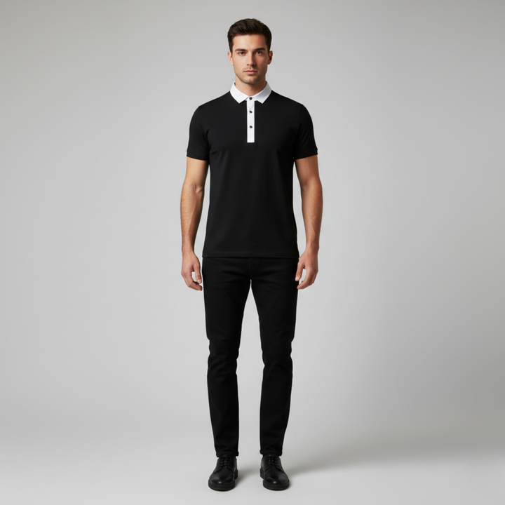 Polo Uomo Casual Elegante Manica Corta