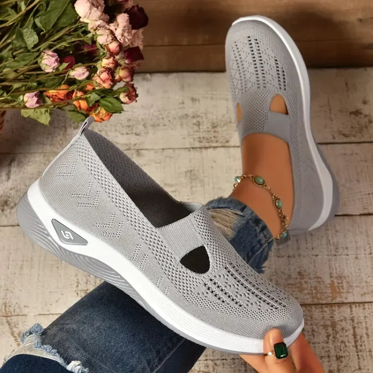 Scarpe Slip On Donna in Maglia Traspirante Leggere Quotidiane