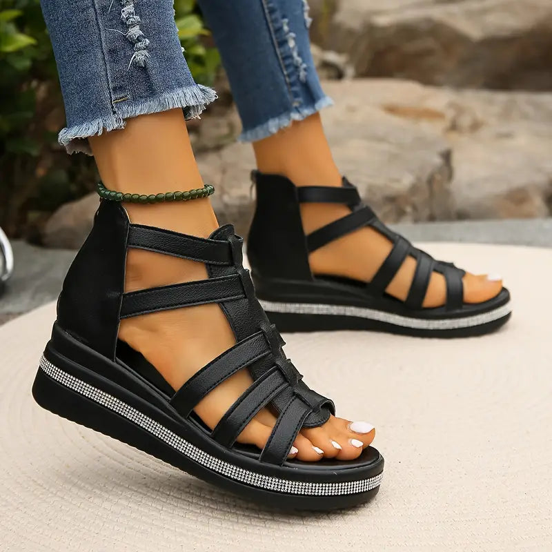 Sandali Ortopedici Donna Strass Moderni Comodi