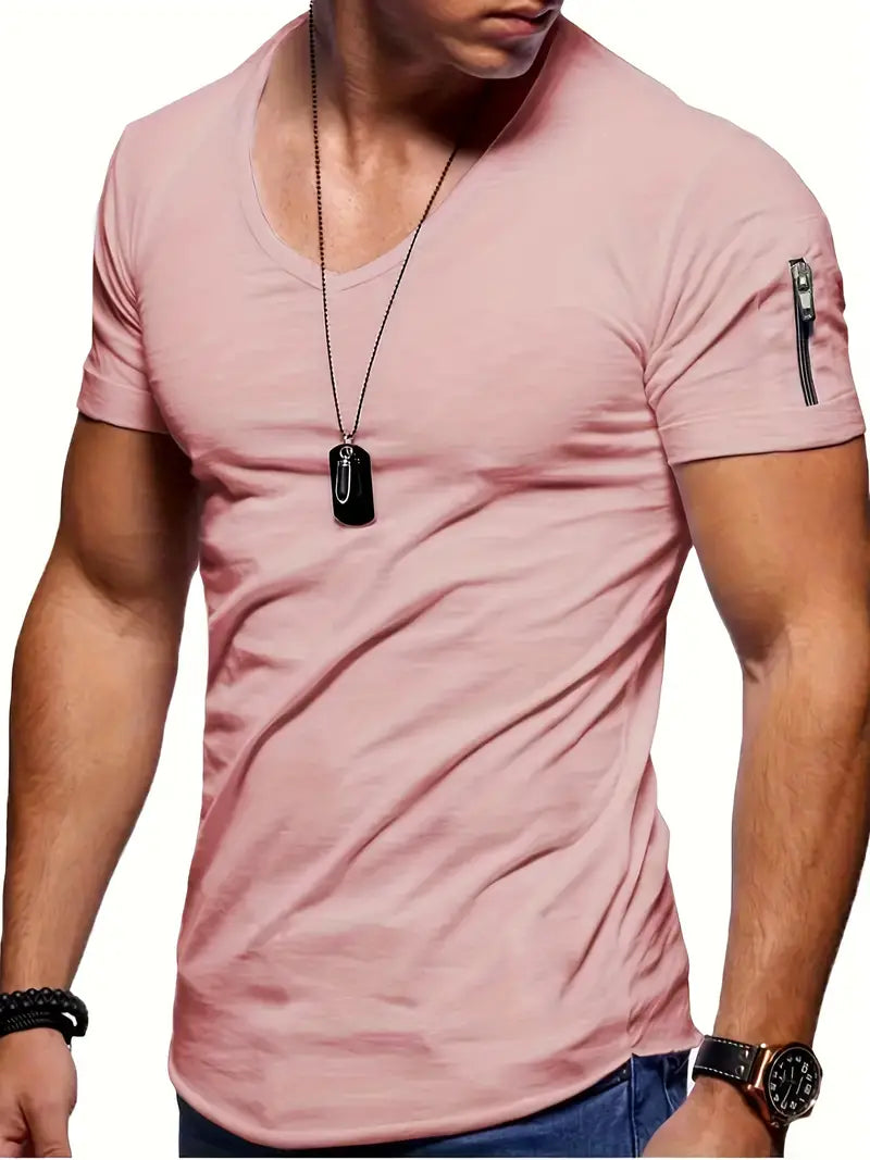 Maglietta Uomo Slim Scollo a V