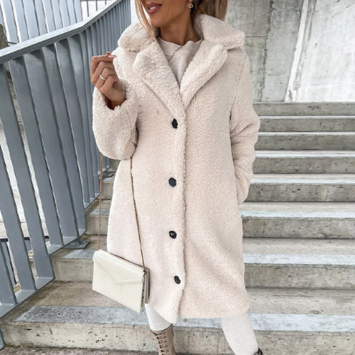 Cappotto Donna Teddy Morbido Vestibilità Classica