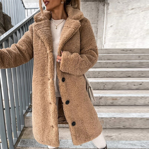 Cappotto Donna Teddy Morbido Vestibilità Classica