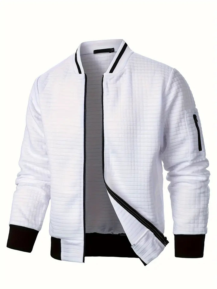 Giacca Uomo Leggera con Cerniera Manica Lunga Casual