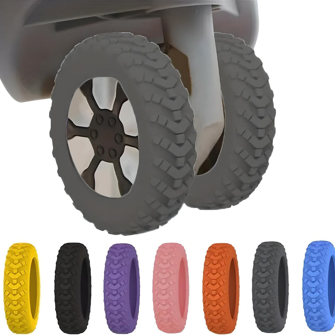 Ruote di ricambio per passeggino, set di 8 pezzi, colori assortiti, design robusto, compatibili con vari modelli, ideali per terreni accidentati.