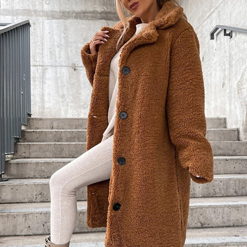 Cappotto Donna Teddy Morbido Vestibilità Classica