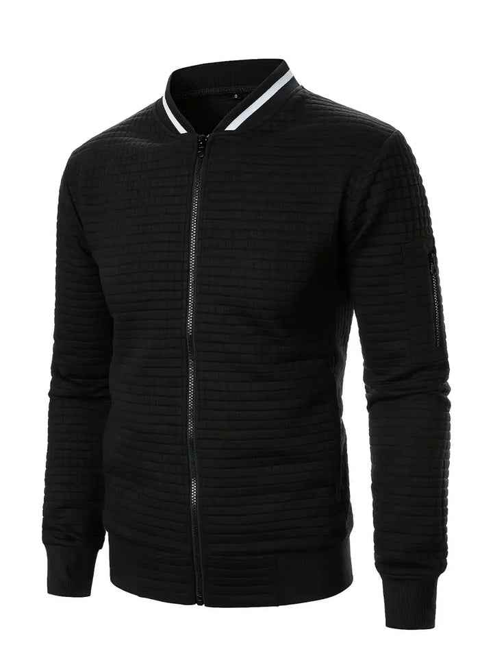 Giacca Uomo Leggera con Cerniera Manica Lunga Casual