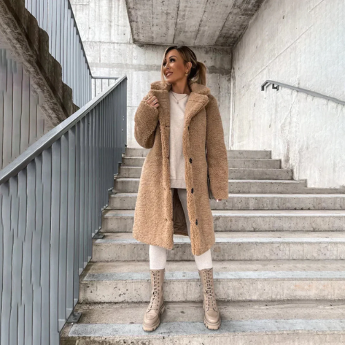 Cappotto Donna Teddy Morbido Vestibilità Classica