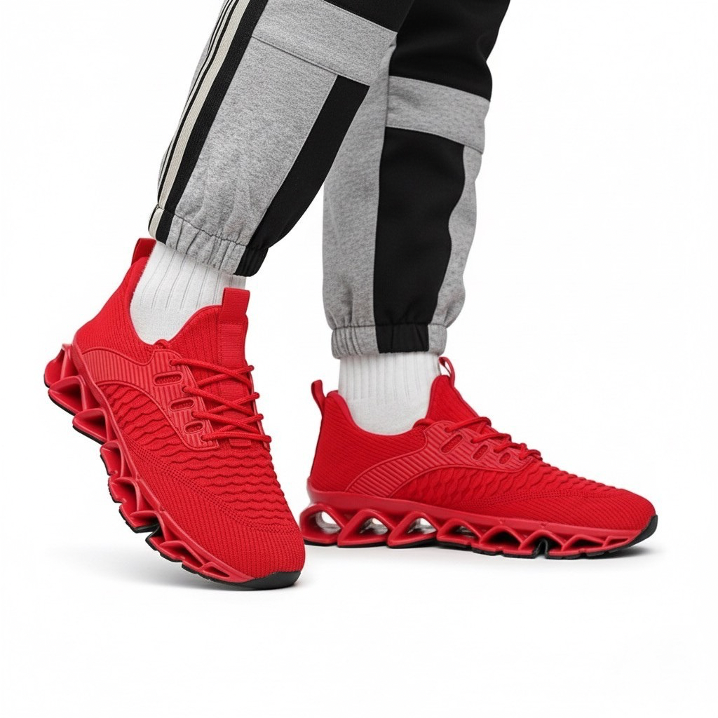 Sneakers Uomo con Rialzo Interno Suola Strutturata Comfort